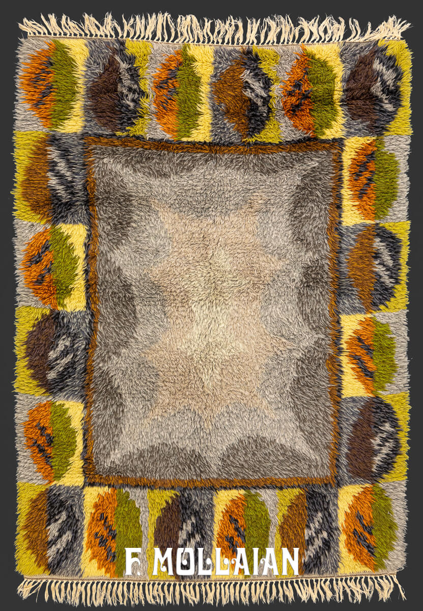 Rya Rug Abstract Design n°:975670